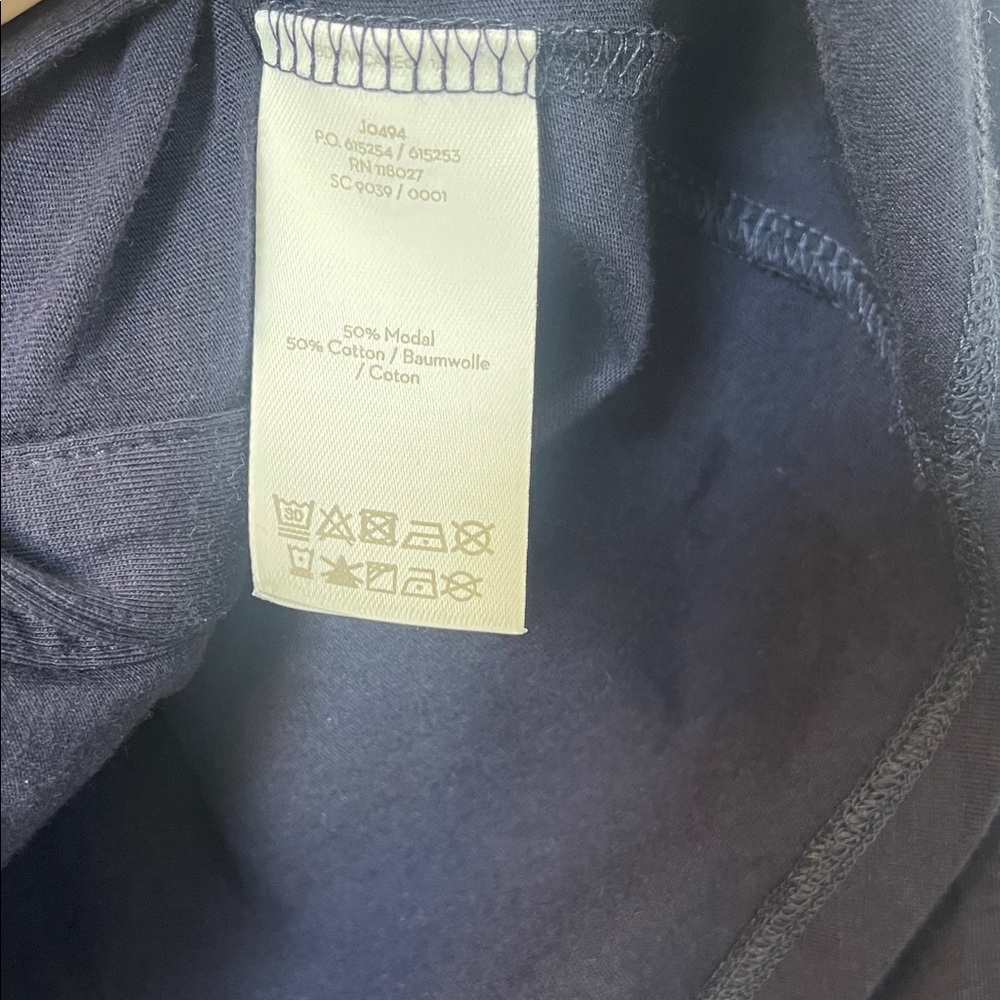 Boden Navy Long Sleeve Ruffle Top - Picture 6 of 7